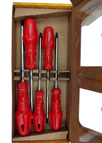 5 Parça Kırmızı Torx Tornavida Seti - Görsel 2