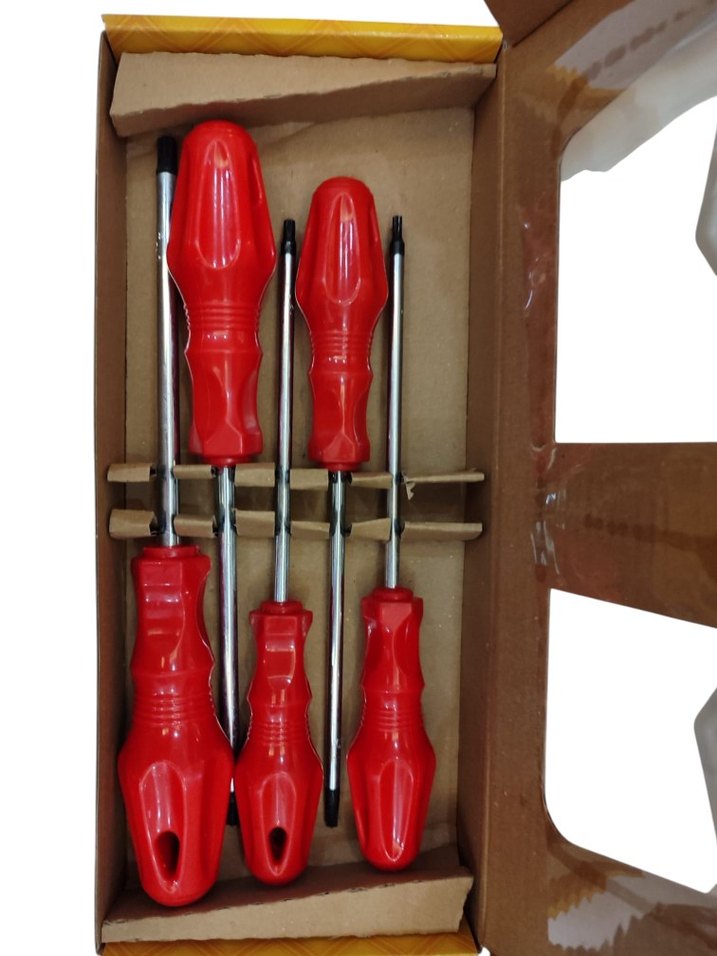 5 Parça Kırmızı Torx Tornavida Seti - Görsel 2