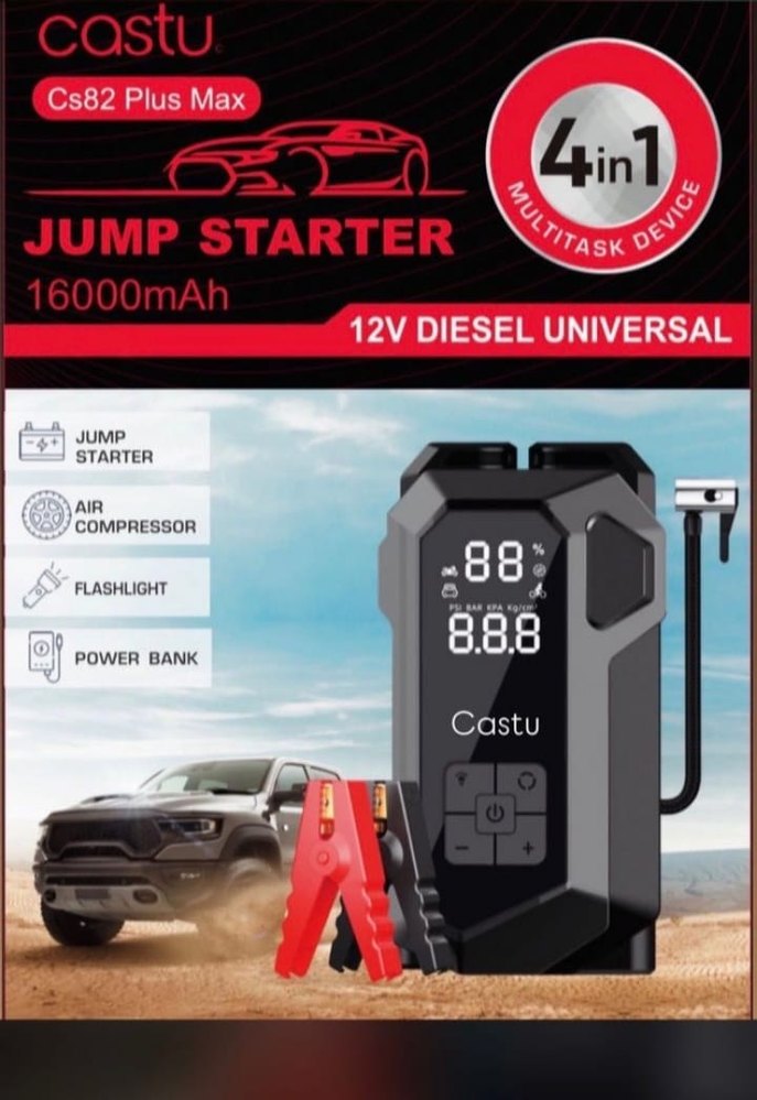 16.000mAh Akü Takviye & Hava Kompresörü Powerbank - Görsel 2