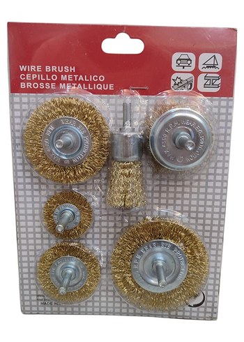 Metal Tel Fırça Seti 6 adet - Görsel 2