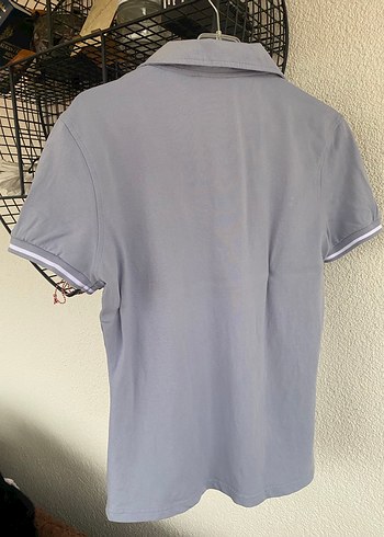 Gri Kısa Kollu Polo Spor Tişört - Görsel 3