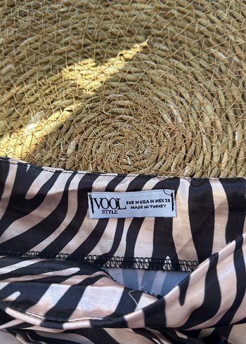 Drapeli Zebra Desenli Mini Etek - Görsel 3