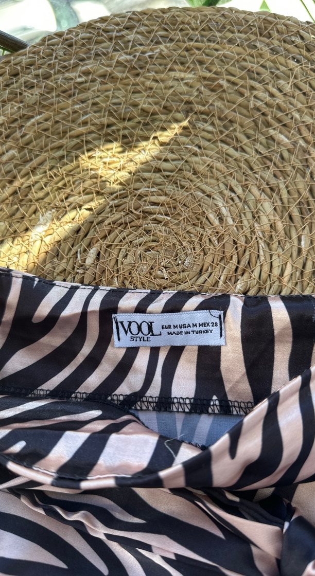 Drapeli Zebra Desenli Mini Etek - Görsel 3
