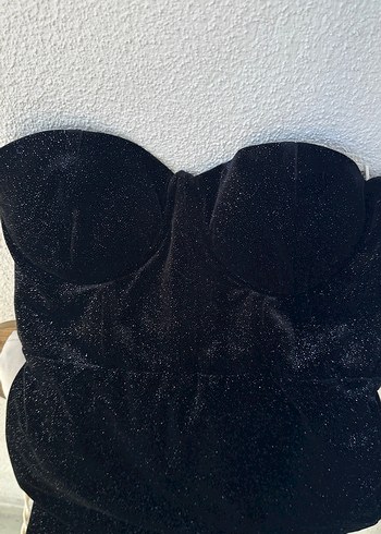 Siyah Mini Straplez Bustiyer - Görsel 3