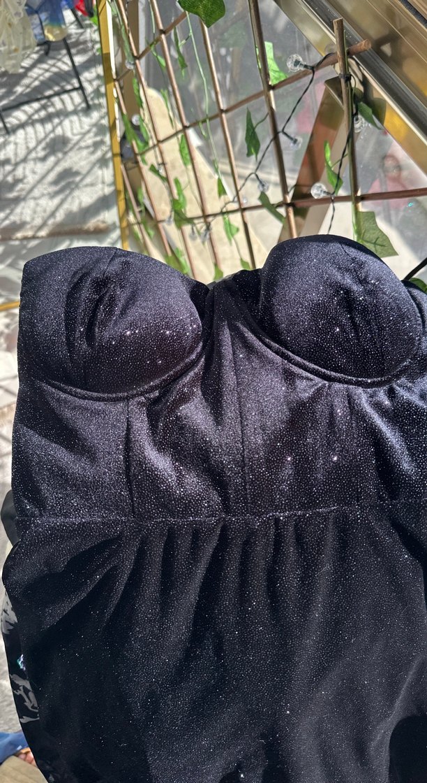 Siyah Mini Straplez Bustiyer - Görsel 4