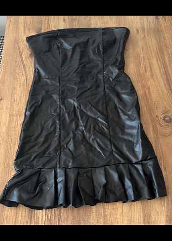 Hiç giyilmedi üste oturan deri elbisem - Görsel 2