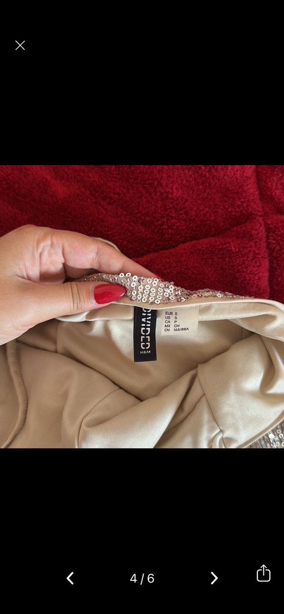 Pullu Beyaz Straplez Midi Elbise - Görsel 2