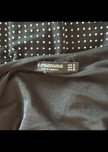 Puantiye Desenli Siyah Midi Hamile Eteği - Görsel 3