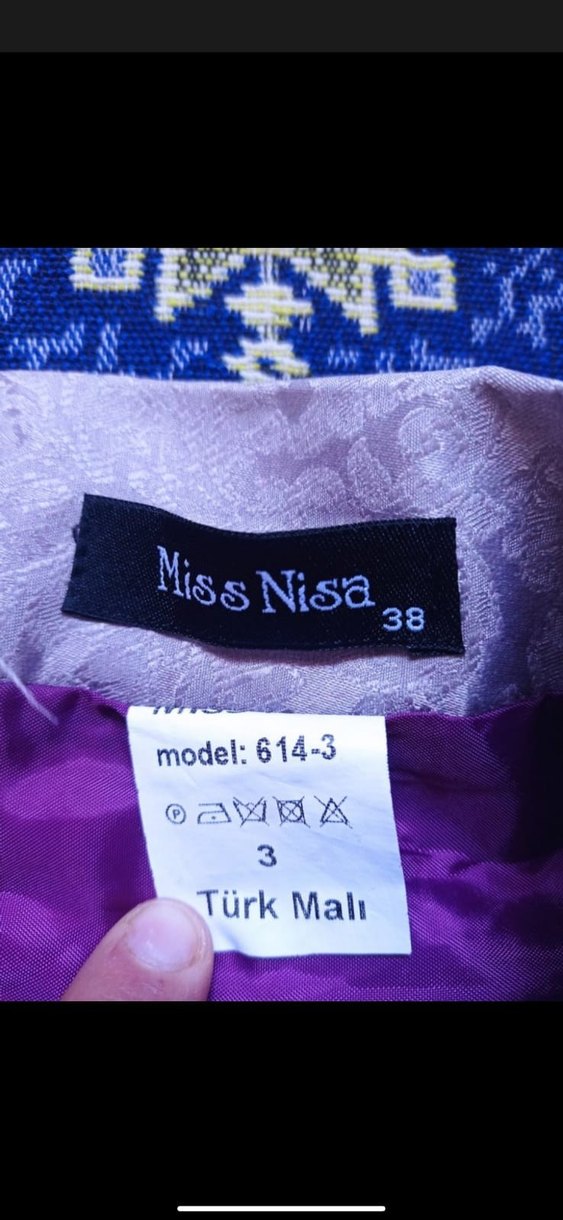 Mor Dantel Detaylı Uzun Kadın Etek - Görsel 4