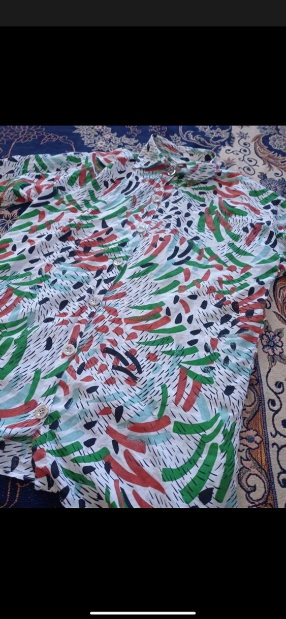 Renkli Batik Desenli Uzun Kollu Gömlek - Görsel 3