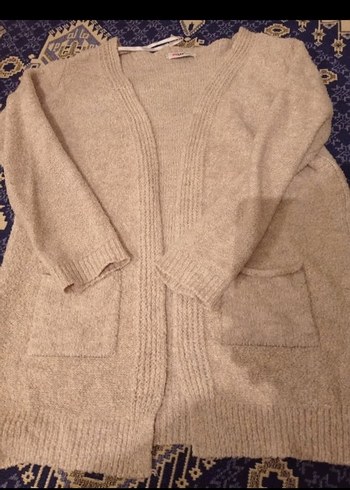 Bej Örgü Kadın Hırka - Görsel 2