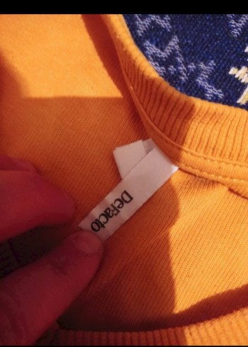 Sarı Kadın Pamuklu Uzun Kollu Salaş Kazak - Görsel 4