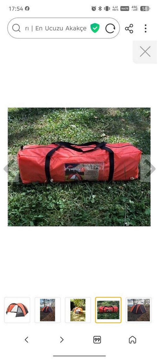 Koyu Turuncu  verendalı kam çadırı - Görsel 4