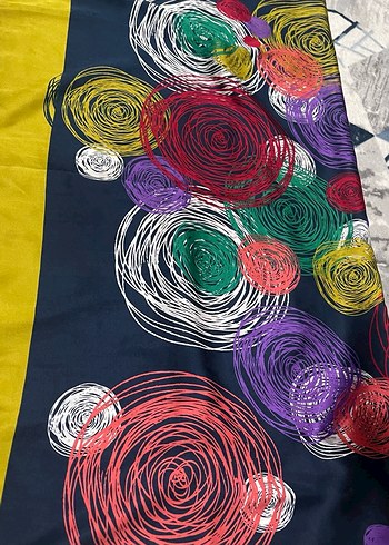 Kadın Çok Renkli Modern Desenli Şal - Görsel 9