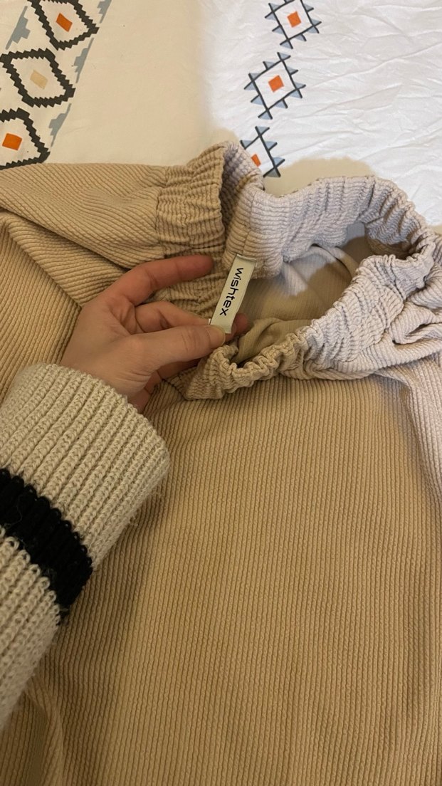 Bej Uzun Kollu Düğmeli Kadın Takım - Görsel 5