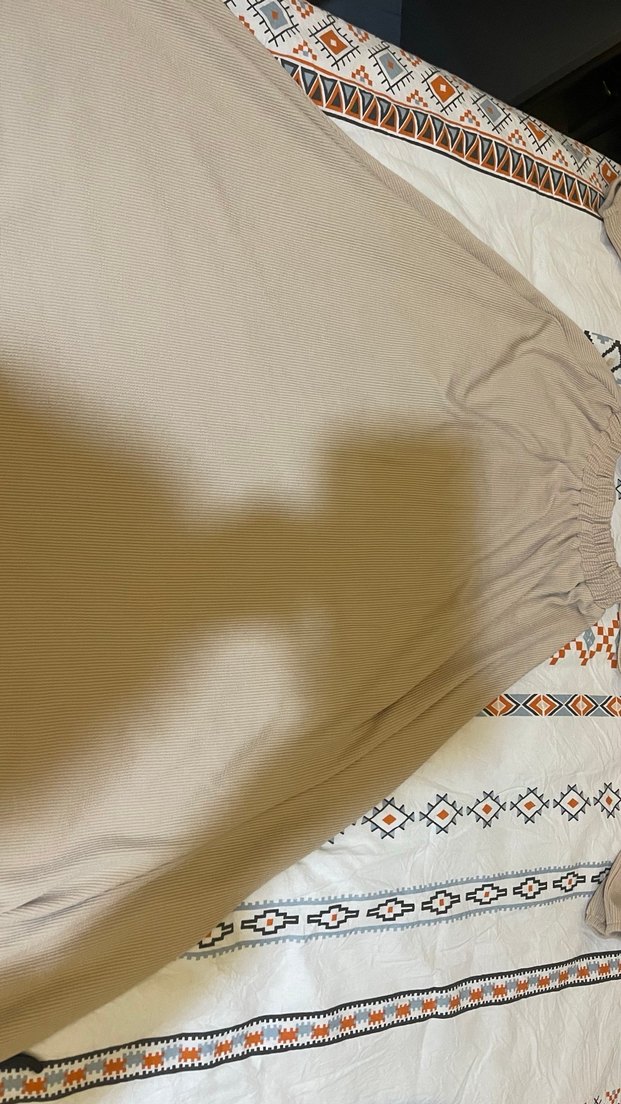 Bej Uzun Kollu Düğmeli Kadın Takım - Görsel 2