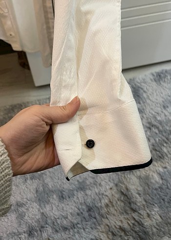 Beyaz Düğmeli Erkek Gömlek - Görsel 4