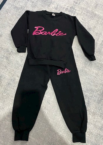 Barbie Baskılı Siyah Kız Eşofman Takımı