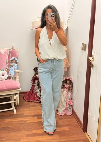 Rag & Bone İslemeli Tensel Denim Pantolon