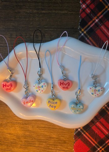 Renkli Boncuklu Kalp Charm Seti - Görsel 2