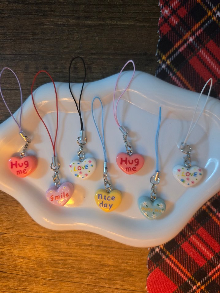 Renkli Boncuklu Kalp Charm Seti - Görsel 2