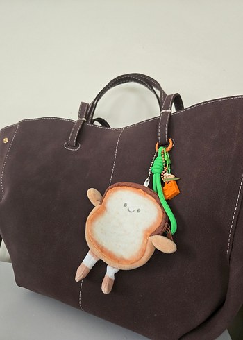 Tost ekmeği bozuk para cüzdanı charm seti - Görsel 2