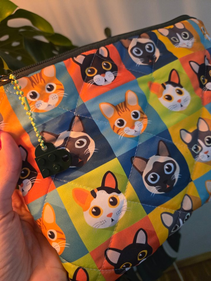 Renkli Baskılı Kadın Makyaj Çantası - Görsel 3