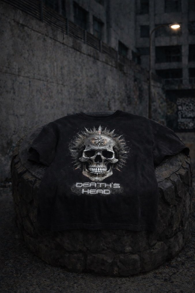 SİYAH BASKILI UNISEX OWERSİZE TSHIRT - Görsel 2