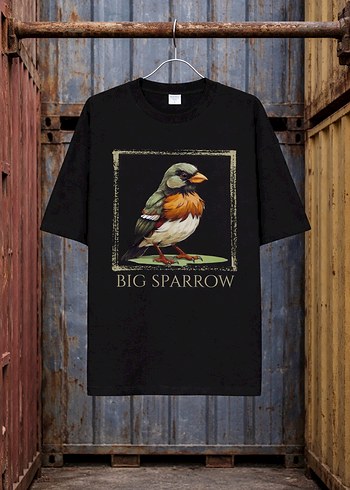 BASKILI UNISEX OWERSİZE TSHIRT - Görsel 2