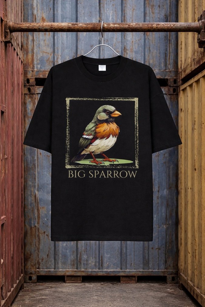 BASKILI UNISEX OWERSİZE TSHIRT - Görsel 2