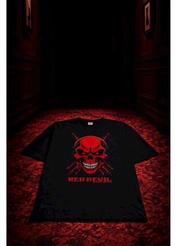 SİYAH OWERSİZE BASKILI TİŞÖRT - Görsel 2