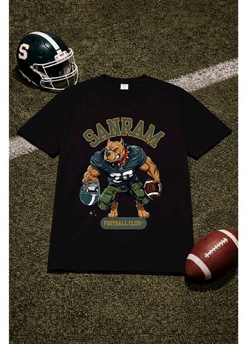 SİYAH OWERSİZE BASKILI UNISEX TİŞÖRT - Görsel 2