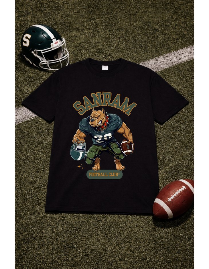 SİYAH OWERSİZE BASKILI UNISEX TİŞÖRT - Görsel 2