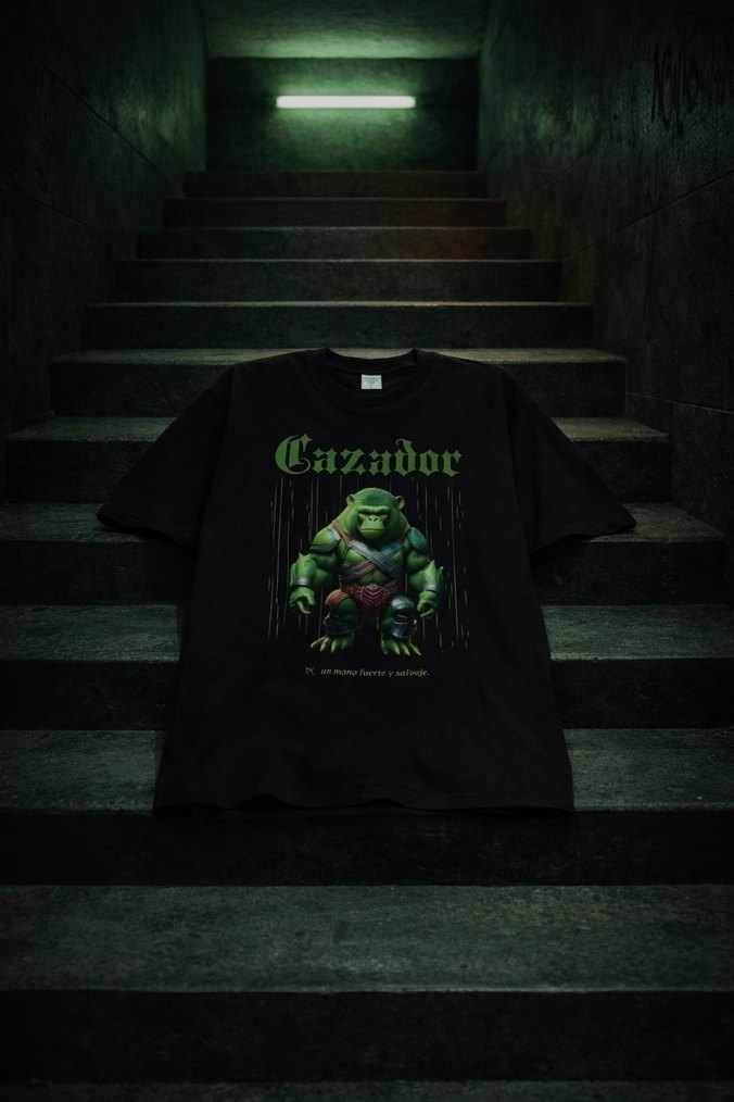 SİYAH OWERSİZE UNISEX BASKILI TİŞÖRT - Görsel 2