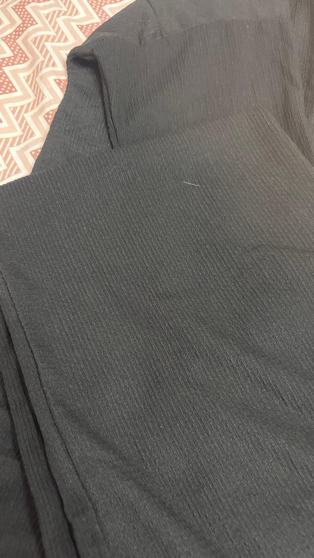 Siyah Uzun Kollu Keten Gömlek Takım - Görsel 2