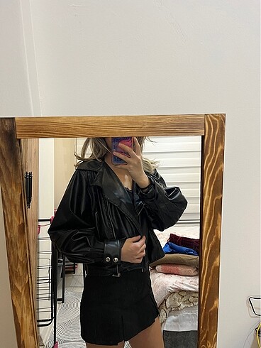 Mango model deri ceket - Görsel 2