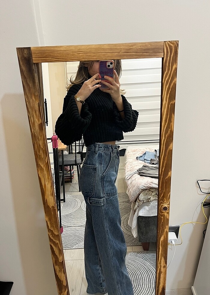 Wide leg jean - Görsel 3