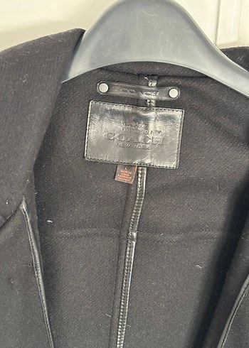 Coach marka Kapüşonlu Tokalı siyah L 
kaban - Görsel 4