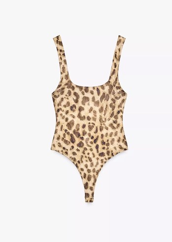 Leopar Desenli Kadın Atlet - Görsel 5