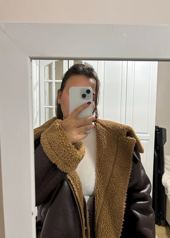 Kahverengi Kürklü Deri Kadın Ceket - Görsel 5