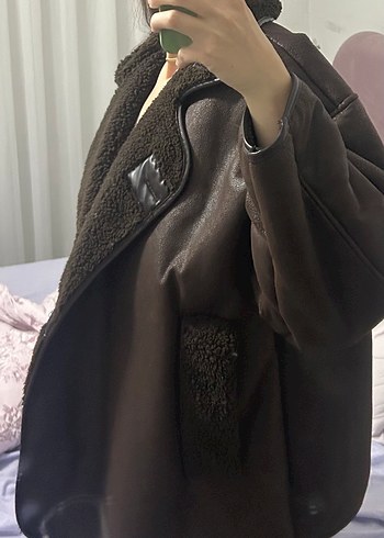 Kahverengi Kürklü Ceket - Görsel 3