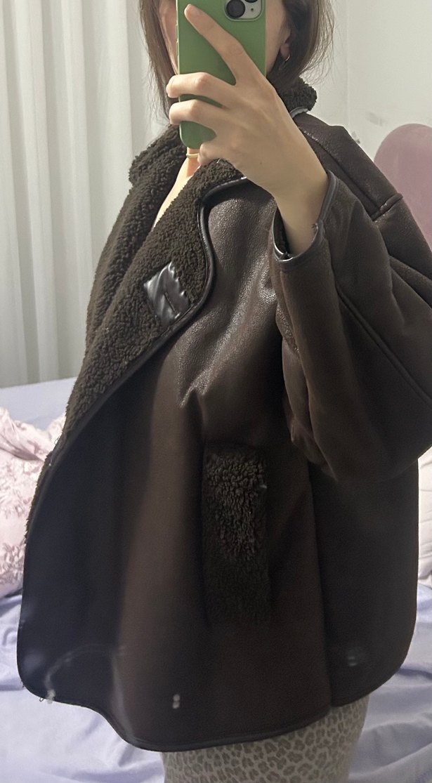 Kahverengi Kürklü Ceket - Görsel 3