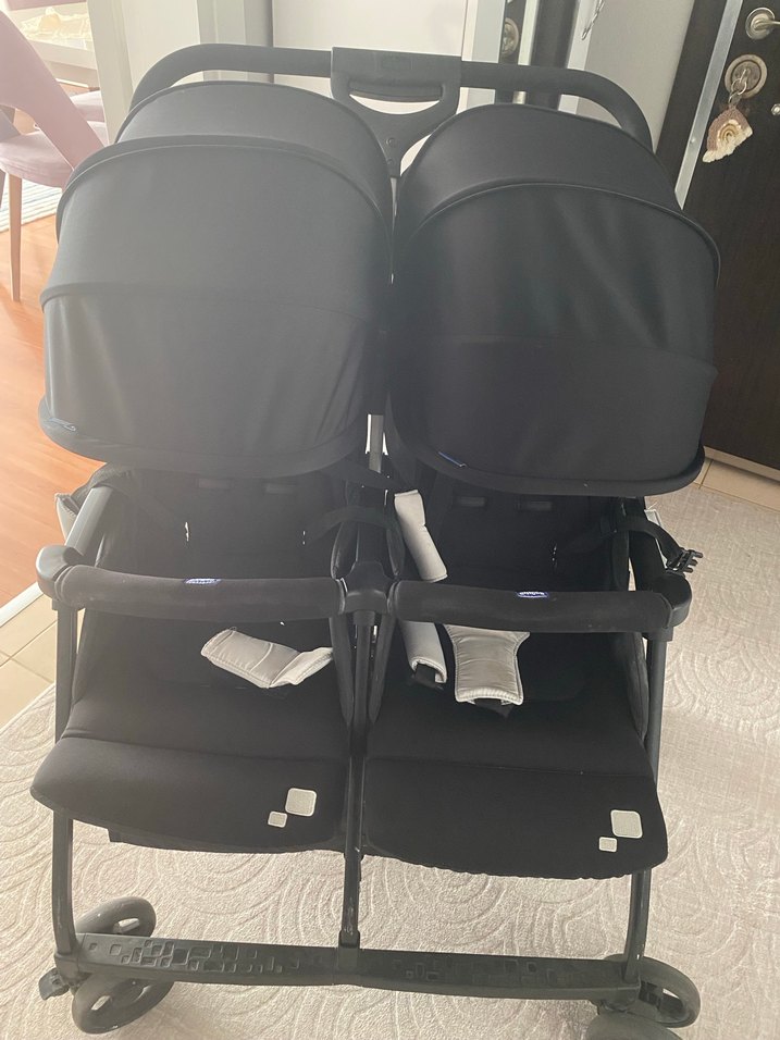 Çiftli Siyah Bebek Arabası - Görsel 2