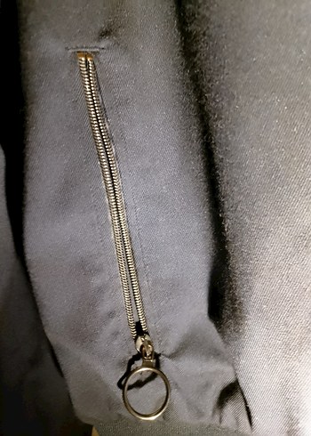 Zara Bomber Mont / Ceket L Beden  Lacivert Şerit Detay (Temiz) - Görsel 7