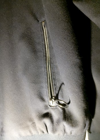 Zara Bomber Mont / Ceket L Beden  Lacivert Şerit Detay (Temiz) - Görsel 6