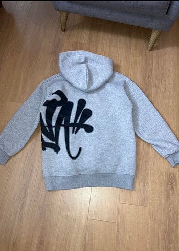 Kapüşonlu Gri Erkek Syna hoodie (S-M) - Görsel 2