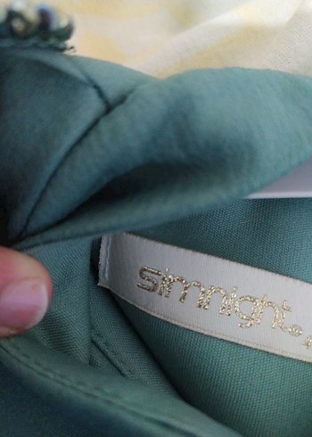 Yeşil Uzun Kollu Drapeli Abiye Elbise - Görsel 2