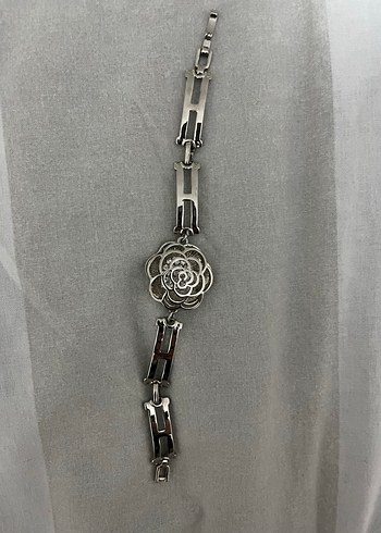 Çiçek Detaylı Zincir Kadın Bileklik - Görsel 2
