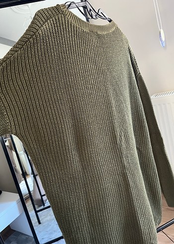 Haki renkli Kadın Örgü  Triko - Görsel 4