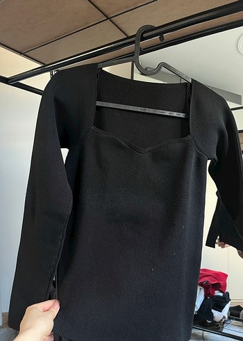 Kalp yaka triko - Görsel 2